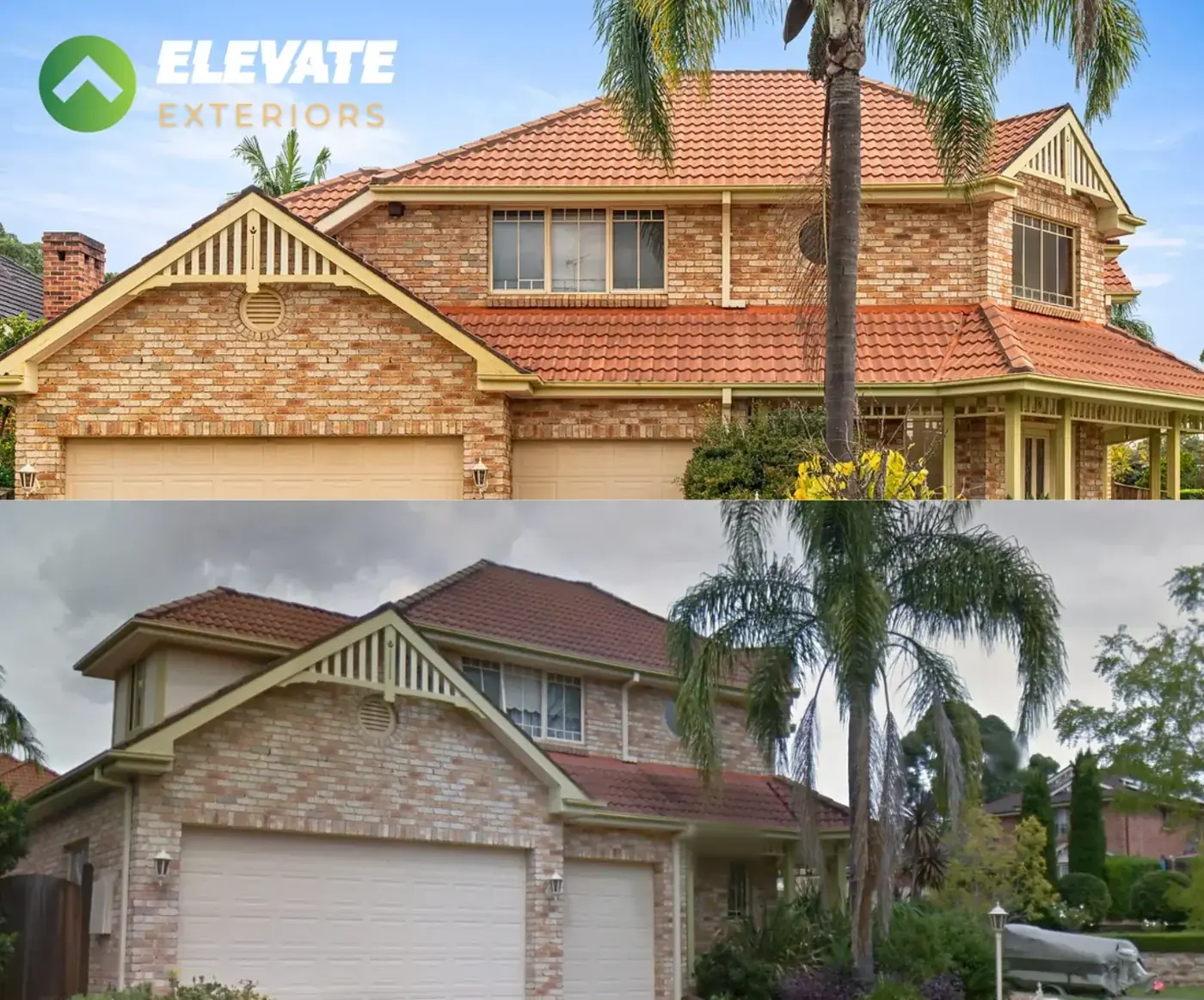 Roof before and after professional cleaning – Sydney
